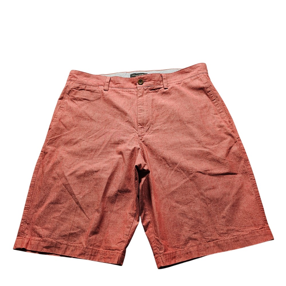 Banana Republic Chino Shorts Mens 36 Red Cotton Summer Casual 950998-01